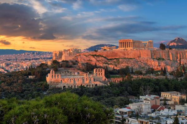 Акрополь, Афины, Греция, Небо, Облака, HD, 2K, 4K, 5K