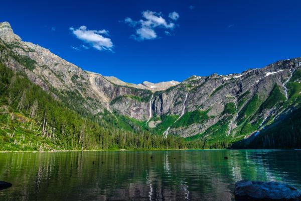Лавинное Озеро, Национальный Парк Глейшер, Монтана, Сша, Пейзаж, Горы, HD, 2K, 4K