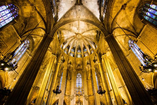 Кафедральный Собор Барселоны, Испания, Туризм, Путешествие, Отпуск, HD, 2K, 4K
