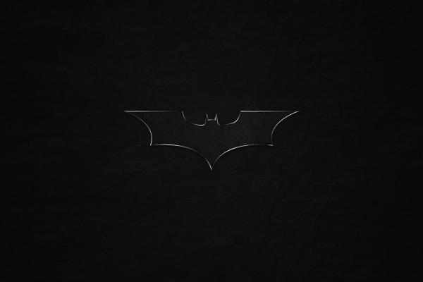 Бэтмен, Логотип, Минимальный, Темный Фон, HD, 2K