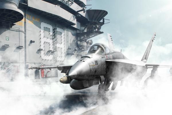 Боинг F / A-18E / F Super Hornet, Истребитель, Авианосец, Военный Корабль, HD, 2K