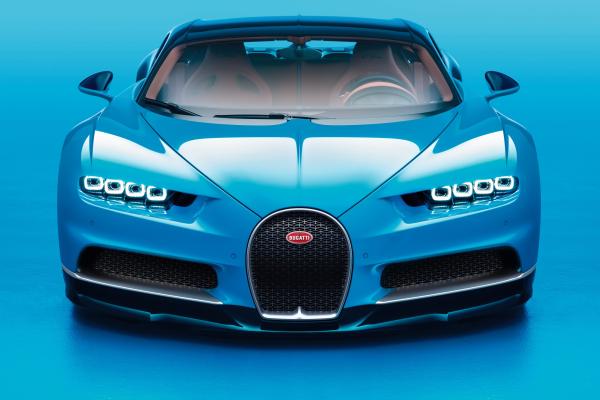Bugatti Chiron, Geneva Auto Show 2017, Гиперкар, Синий, HD, 2K, 4K
