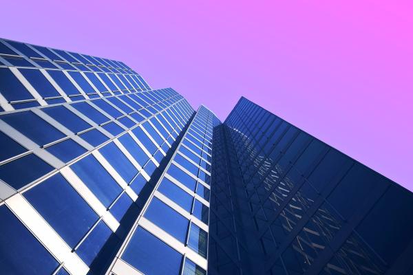 Здание, Современная Архитектура, Розовое Небо, HD, 2K
