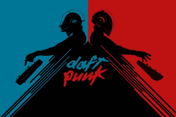Daft Punk, Минимальный Арт, HD, 2K