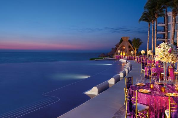 Dreams Riviera Cancun Resort, Лучшие Отели 2017 Года, Туризм, Путешествия, Курорт, Отпуск, Море, Океан, Закат, Фиолетовый, HD, 2K, 4K, 5K