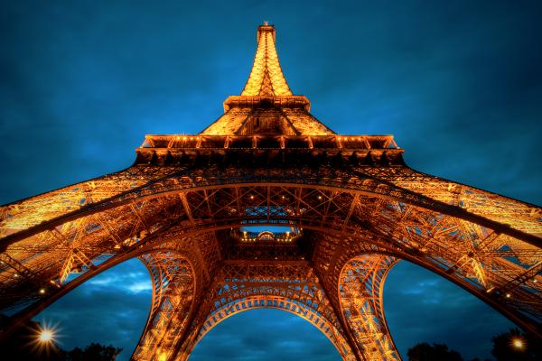 Эйфелева Башня, Hdr, Закат, Париж, Франция, HD, 2K