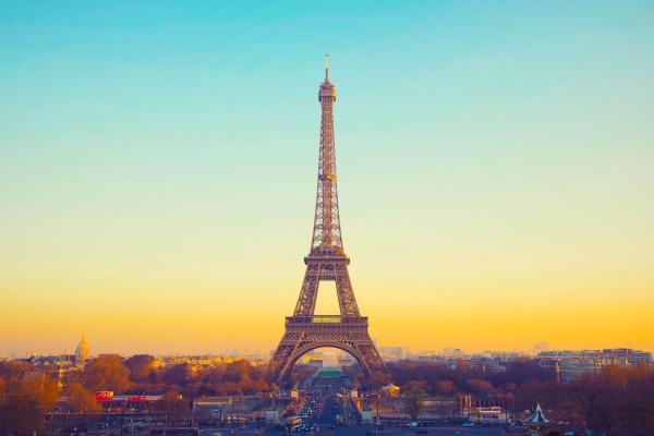 Эйфелева Башня, Вечер, Париж, Франция, HD, 2K