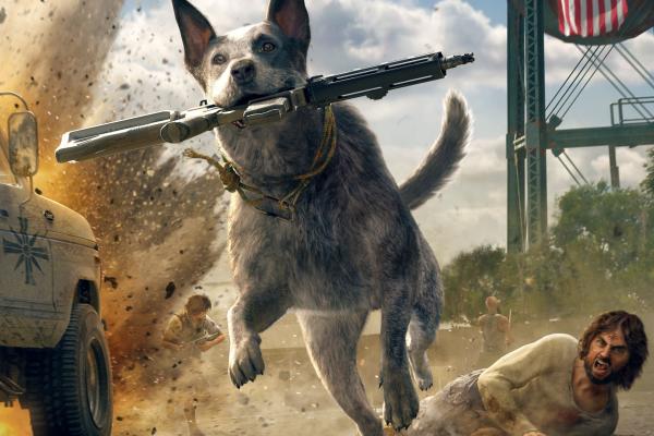 Far Cry 5, Скриншот, Dog, HD, 2K, 4K, 5K