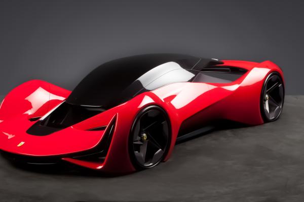 Ferrari Futurismo, Суперкар, Ferrari World Design Contest 2016, Fwdc, Красный Цвет, HD, 2K, 4K