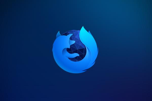 Firefox, Синий, Minimal, HD, 2K, 4K, 5K