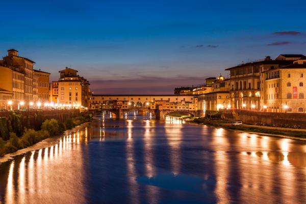 Флоренция, Италия, Ночь, Туризм, Путешествие, HD, 2K, 4K