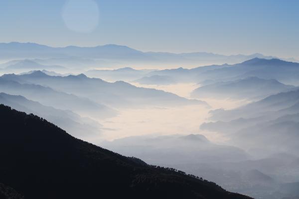 Туман, Гималаи, Горы, Misty, HD, 2K