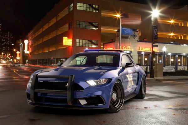 Ford Mustang, Notchback Design, Полиция, 2017, HD, 2K