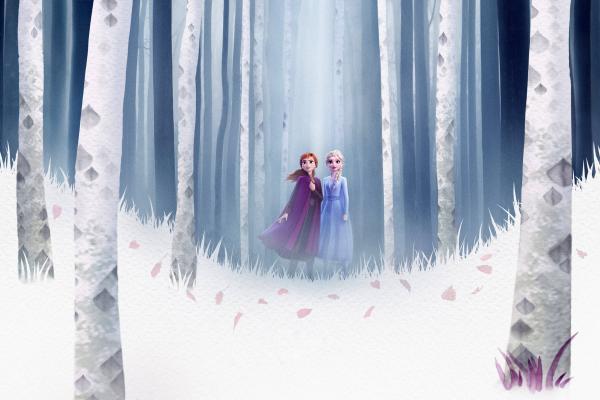 Frozen 2, Королева Эльза, Анна, Анимационные Студии Уолта Диснея, 2019, HD, 2K