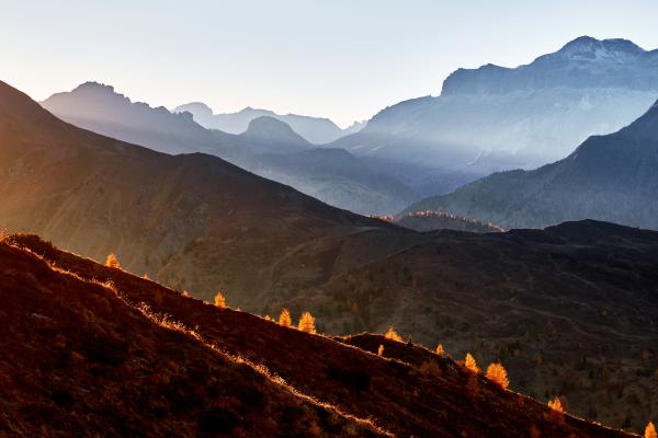 Giau Pass, Горный Перевал, Осень, Закат, Италия, HD, 2K, 4K