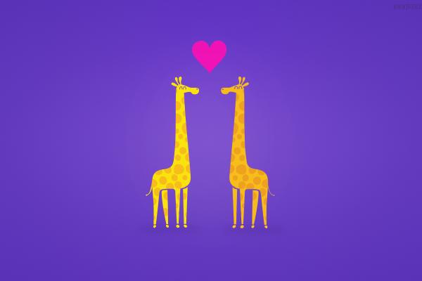 Пара Жирафов, Мультфильм, HD, 2K
