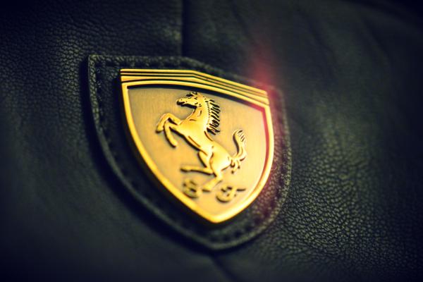 Золотой, Ferrari, Логотип, HD, 2K, 4K