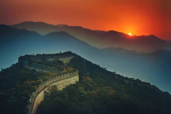 Великая Китайская Стена, Закат, HD, 2K, 4K, 5K