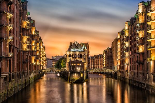 Гамбург, Германия, Путешествия, Туризм, HD, 2K, 4K