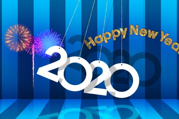 С Новым Годом, 2020, 4К, HD, 2K, 4K