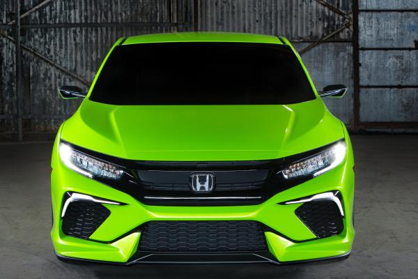 Honda Civic, Concept, Зеленый, Токийский Автосалон 2015, HD, 2K, 4K