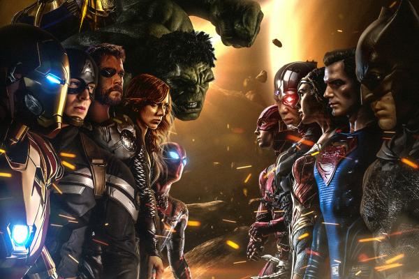 Железный Человек, Капитан Америка, Тор, Черная Вдова, Человек-Паук, Танос, Флэш, Чудо-Женщина, Супермен, Бэтмен, Супергерои Marvel, Супергерои Dc, HD, 2K