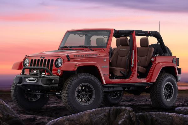 Jeep Red Rock, Jeep Wrangler, Внедорожник, HD, 2K