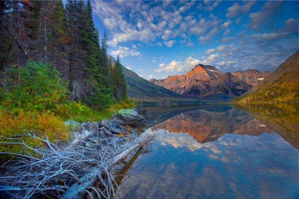 Озеро Жозефина, Национальный Парк Глейшер, Монтана, HD, 2K, 4K