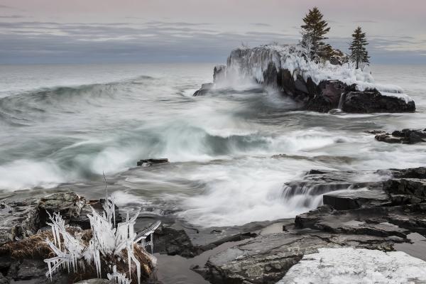 Озеро Верхнее, Тандер-Бей, Онтарио, Канада, Зима, HD, 2K, 4K