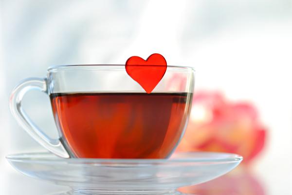 Любовное Сердце, Чайная Чашка, Блюдце, HD, 2K