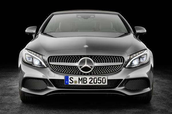 Mercedes-Benz C 220D, Coupe, Geneva Auto Show 2016, Серебристый, HD, 2K, 4K