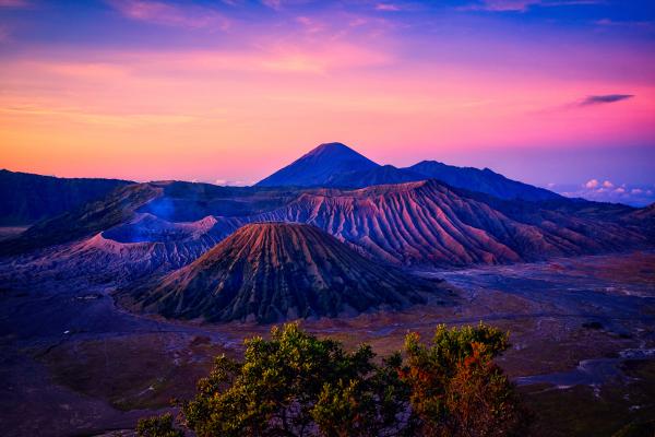 Гора Бромо, Вулкан, Восход, Закат, Индонезия, HD, 2K, 4K, 5K