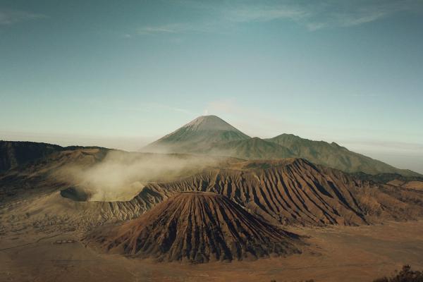 Гора, Индонезия, Пустыня, Облака, HD, 2K, 4K