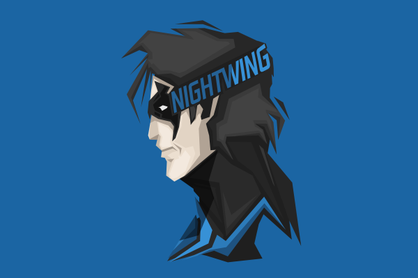 Nightwing, Супергерой, Комиксы Dc, Выстрел В Голову, Синий, Минимальный, HD, 2K, 4K, 5K, 8K