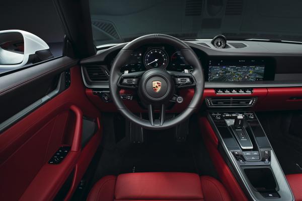 Porsche 911 Carrera Cabriolet, Интерьер, 2019, HD, 2K, 4K
