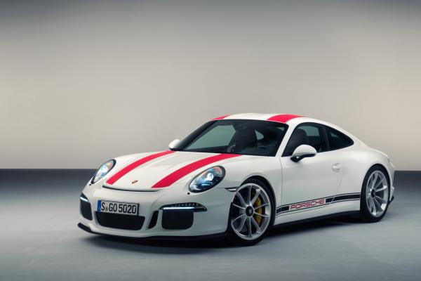 Porsche 911 R (991), Geneva Auto Show 2016, Спорткар, Белый, HD, 2K, 4K