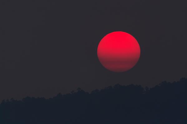 Красная Луна, Полнолуние, Закат, HD, 2K, 4K, 5K