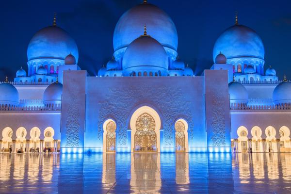Мечеть Шейха Зайда, Абу-Даби, Ночь, HD, 2K, 4K, 5K, 8K
