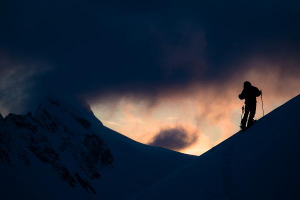 Лыжи, Аляска, Утренний Свет, HD, 2K