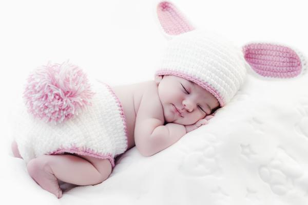 Спящий Малыш, Кролик, Детский Костюм Крючком, 4К, HD, 2K