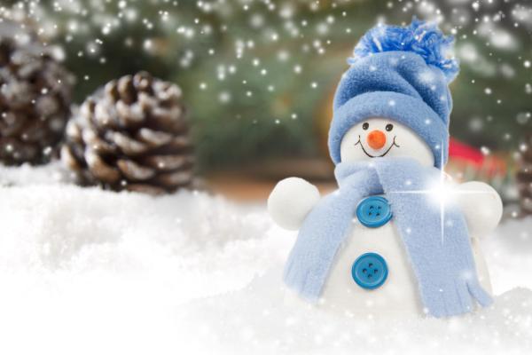 Снеговик, Новогоднее Украшение, Снегопад, 5К, HD, 2K, 4K, 5K