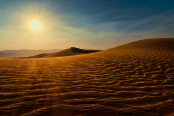 Закат, Мескит Плоские Песчаные Дюны, Национальный Парк Долины Смерти, HD, 2K