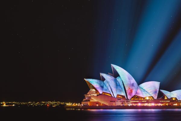 Сиднейский Оперный Театр, Городской Пейзаж, Ночь, HD, 2K, 4K, 5K