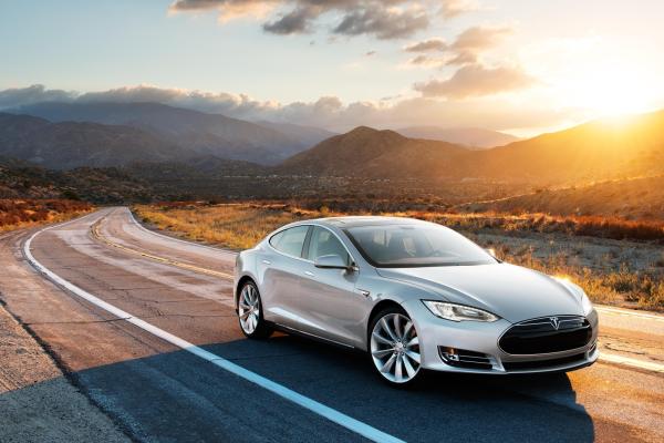 Tesla Model X, Электрический, Купе, Люкс, Закат, Серый., HD, 2K, 4K