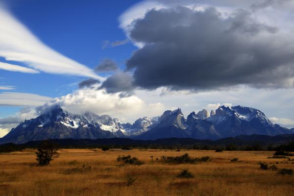 Торрес Дель Пайне, Чили, Национальный Парк, Гора, Облака, Небо, HD, 2K, 4K, 5K