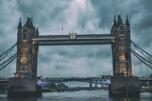 Тауэрский Мост, Лондон, Темза, Облака, HD, 2K, 4K