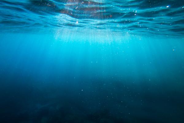 Под Водой, Солнечные Лучи, Синий, Океан, Морской Пейзаж, HD, 2K, 4K