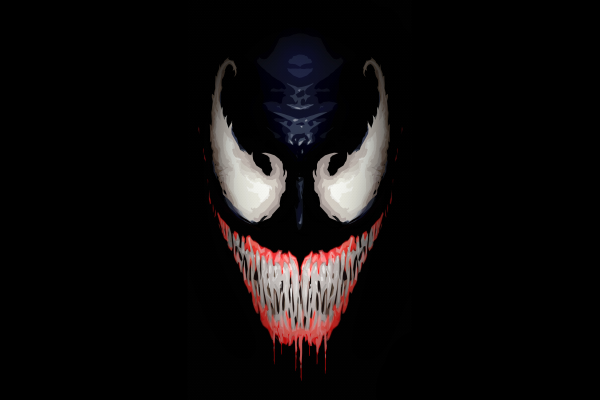 Venom, Fan Art, Минимальный, Черный, HD, 2K, 4K, 5K