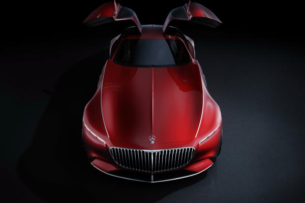 Vision Mercedes Maybach 6, Электромобили, Роскошные Автомобили, Красный, HD, 2K, 4K