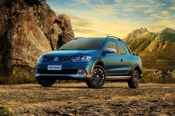 Volkswagen Saveiro Cross Cd, Пикап, Синий, HD, 2K, 4K